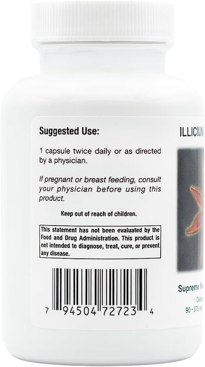 Supreme Nutrition Illicium Supreme, 180 Pure Star Anise Vegetarian Capsules (2 x 90)
