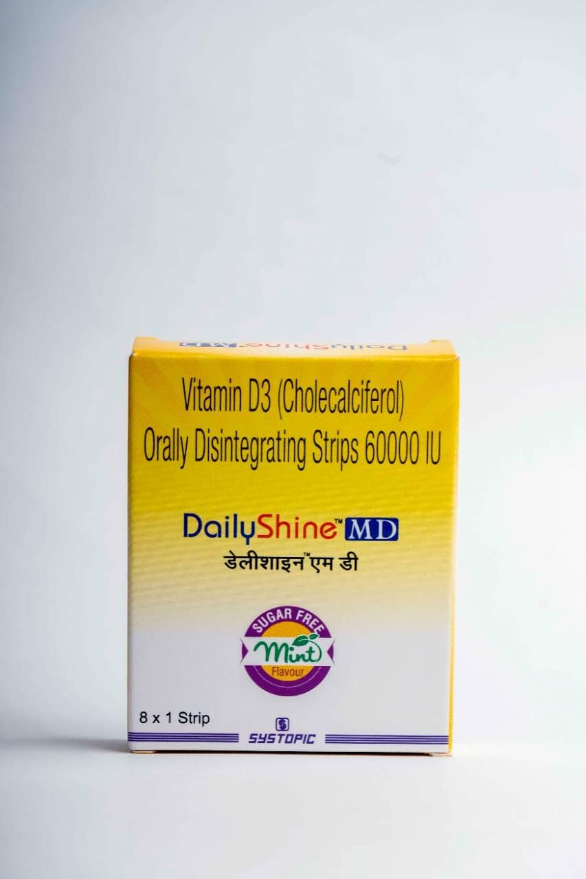 NWIL Vitamin D3 Orally Disintegrating Strips 60000 IU - Weekly Supplement for Bones, Muscles, and Immune Health - Mint Flavour (8 Strips) - görsel 1