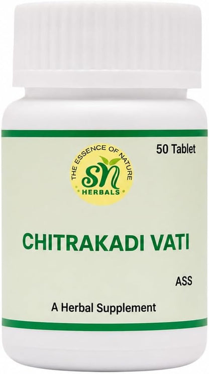 SN Herbals Chitrakadi Vati | Traditional Ayurvedic Herbal Tablets | 50 Tablets
