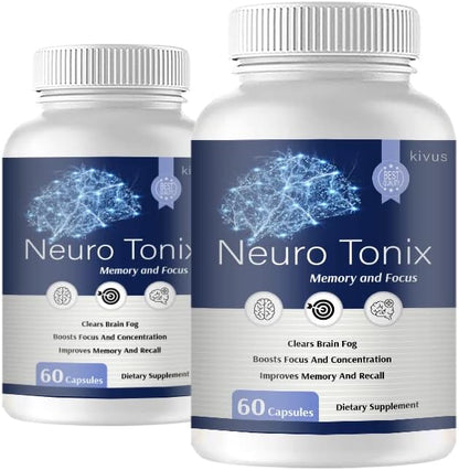 Neuro Tonix – Neuro Tonix Memory & Focus (2 Pack, 120 Capsules)
