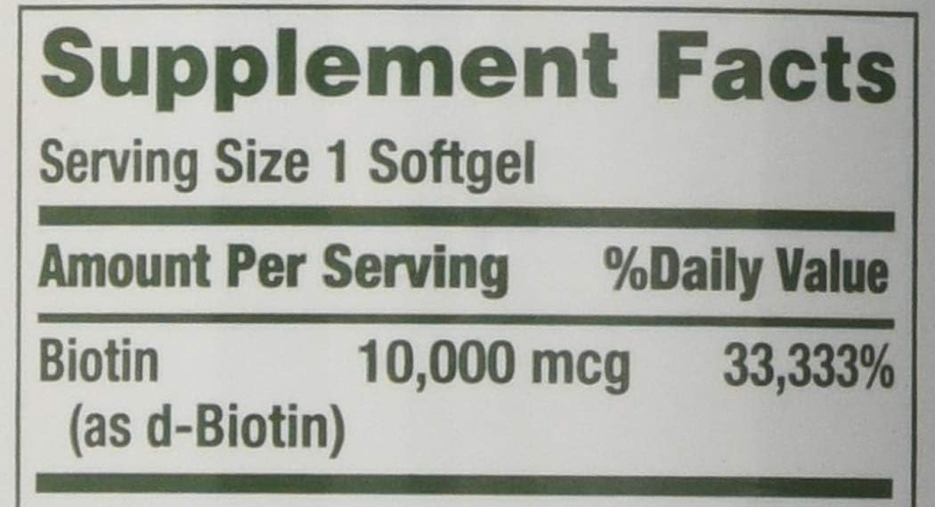 Nature's Bounty Biotin 10,000 mcg Rapid Release Softgels, 600 Count (5 Pack) - görsel 3