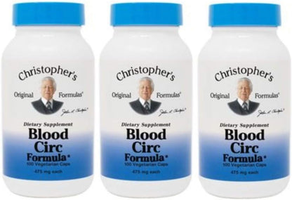 Blood Circ Formula Capsules - Herbal Supplement for Circulatory Wellbeing (100 Capsules, Pack of 3)