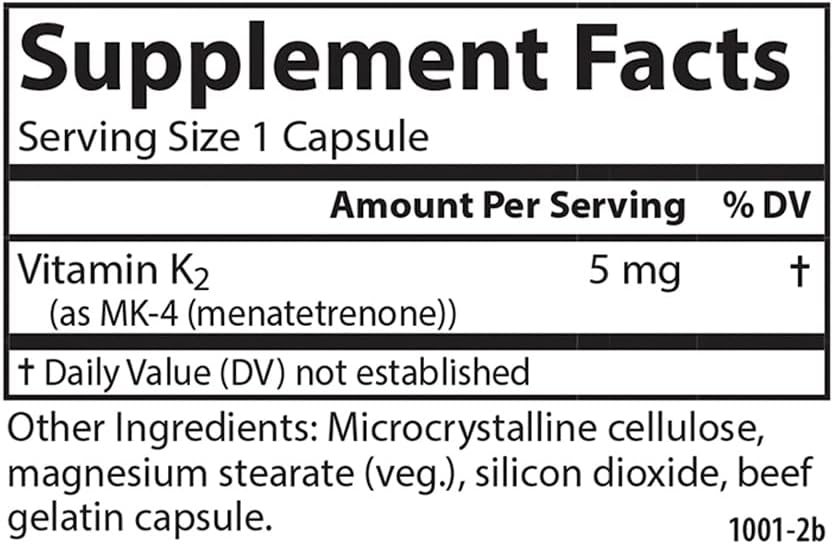 Carlson – Vitamin K2, MK-4 (Menatetrenone) – Bone & Heart Health Supplement – Soy-Free – 180 Capsules - görsel 4