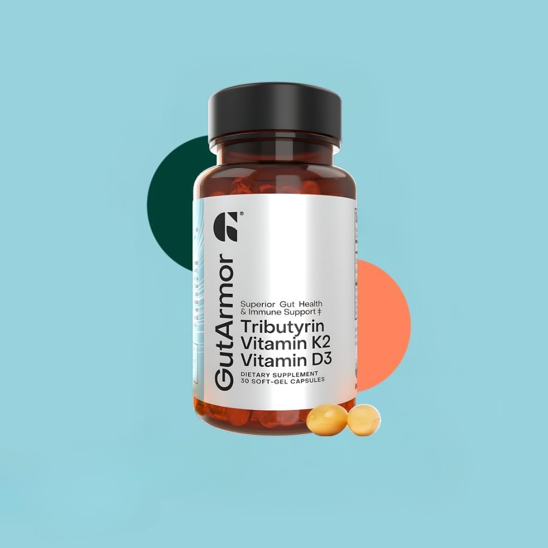 Gut Armour Gut & Heart Health + Immune Support | Pure Butyrate, Vitamin D3, K2 | 30 Soft gel capsules - görsel 4