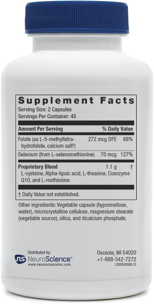 NeuroScience Calm G - Immune Support and Calm Aid with L-Theanine, CoQ10, and Antioxidants (90 Capsules) - görsel 3