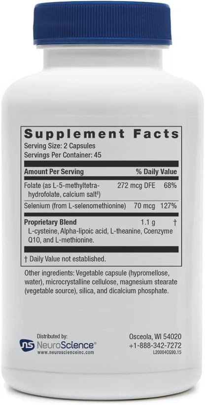 NeuroScience Calm G - Immune Support and Calm Aid with L-Theanine, CoQ10, and Antioxidants (90 Capsules)