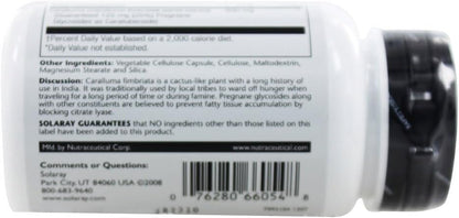 SOLARAY Guaranteed Potency Caralluma Aerial Extract, 500mg, 30 Vegan Capsules