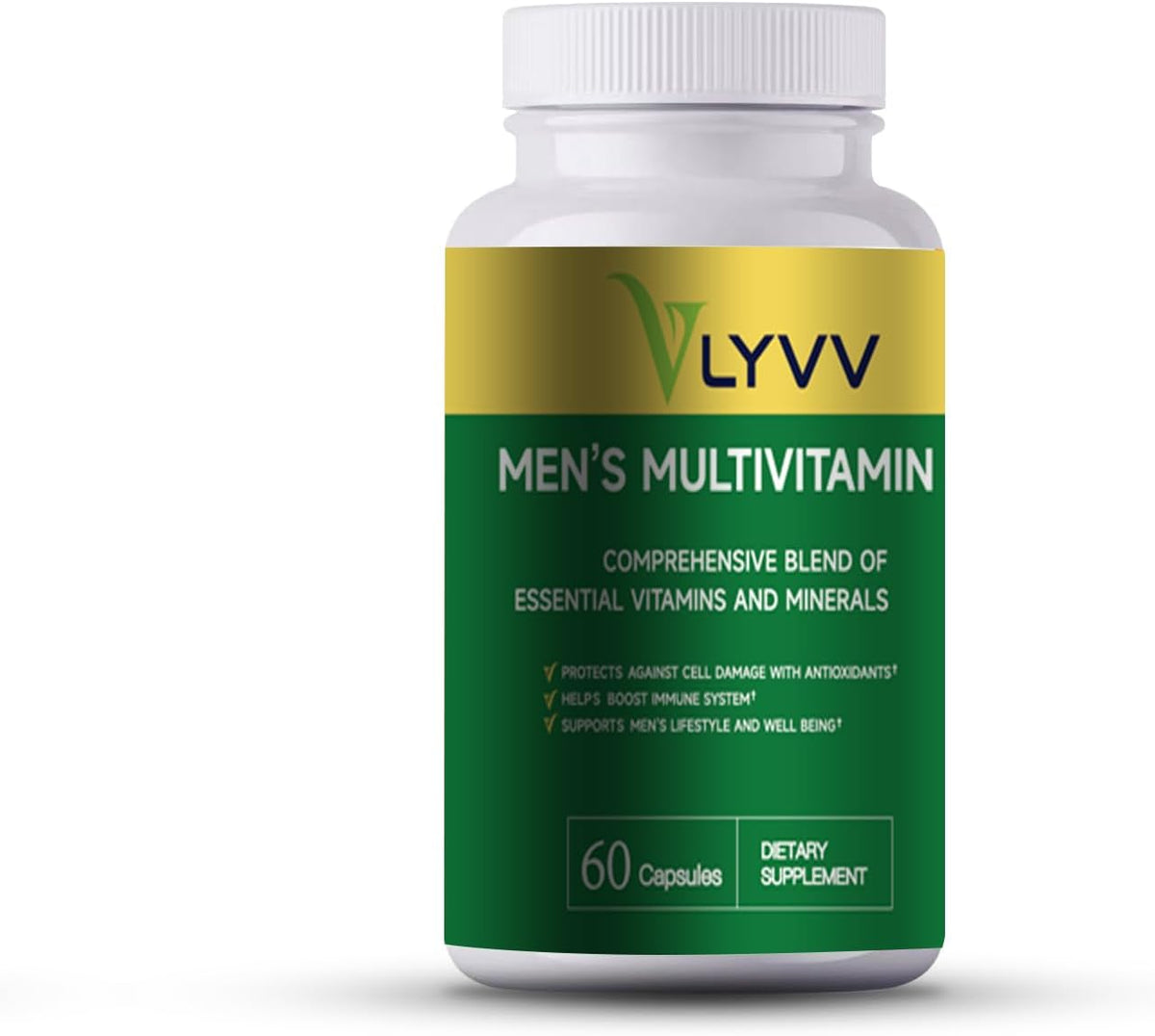Lyvv Men's Multivitamin, Comprehensive Blend of Essential Vitamins and Minerals, 60 Capsules - görsel 1