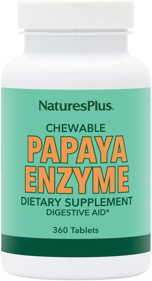 NaturesPlus Papaya Enzyme Chewable Tablets - 180 Tablets - görsel 7