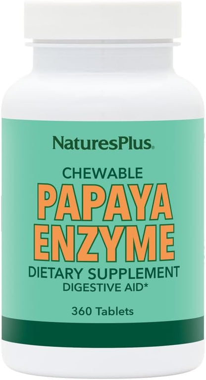 NaturesPlus Papaya Enzyme Chewable Tablets - 180 Tablets