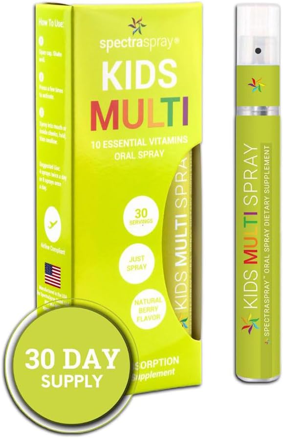 Kids Multivitamin Oral Spray – 10 Essential Liquid Vitamins, D3 (500 IU) & B12 Active Form for Immune Support, 30 Day Supply - görsel 3