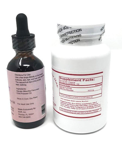 Curve Booster Max Aguaje Capsules and Oil Kit – Rich in Beta Carotene: The oil contains beta carotene, an – Image 2
