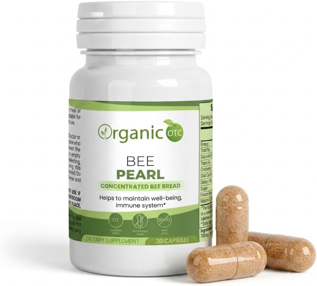 Organic Bee Pearl Capsules – Concentrated Bee Bread Supplement (30 Capsules) - görsel 1