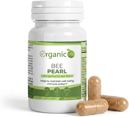 Organic Bee Pearl Capsules – Concentrated Bee Bread Supplement (30 Capsules)