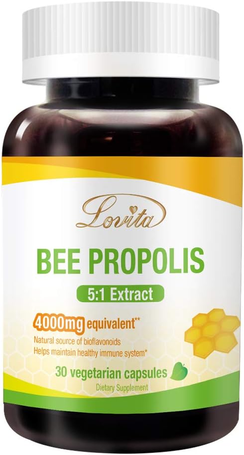 Lovita Propolis Capsules | 800mg, 5:1 Concentration | Natural Bee Propolis Extract | 30 Vegetarian Bee Propolis Capsules (Pack of 3 – 3 Months’ Supply) - görsel 6