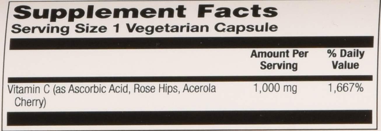 Solaray Vitamin C 1000mg Timed Release Capsules, 100 Count - görsel 9