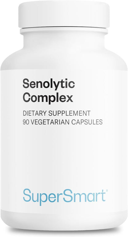 Supersmart Senolytic Complex (Advanced Formula) - Fisetin, Quercetin, Bromelain - 90 Vegetarian Capsules
