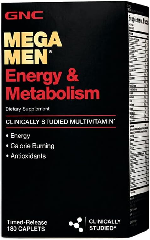 GNC Mega Men Energy & Metabolism Multivitamin - 180 Tablets - görsel 1