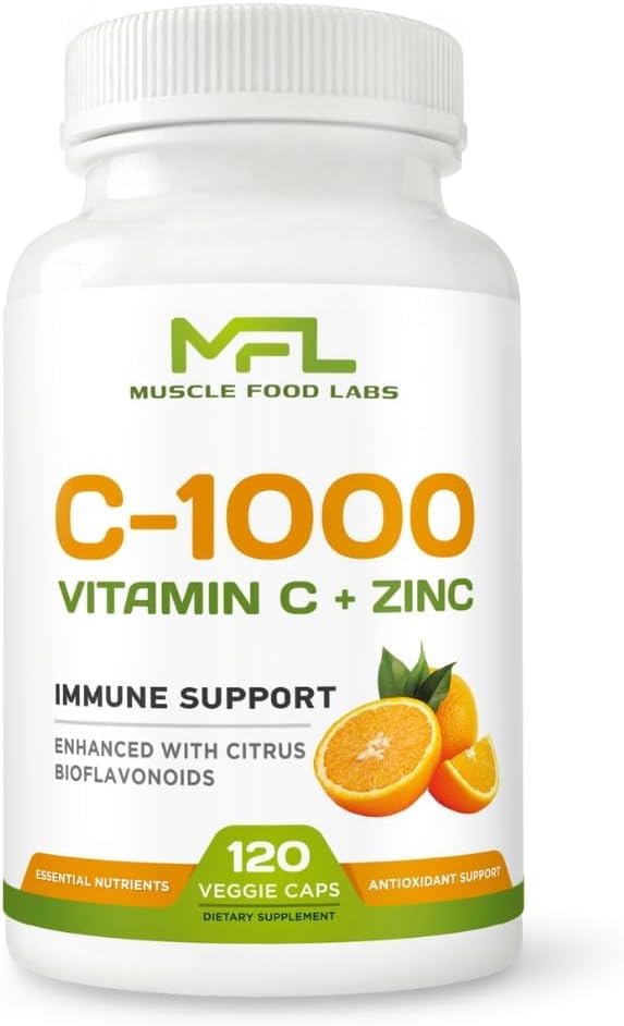 Vitamin C & Zinc 1000mg with Citrus Bioflavonoids, 120 Capsules - görsel 1