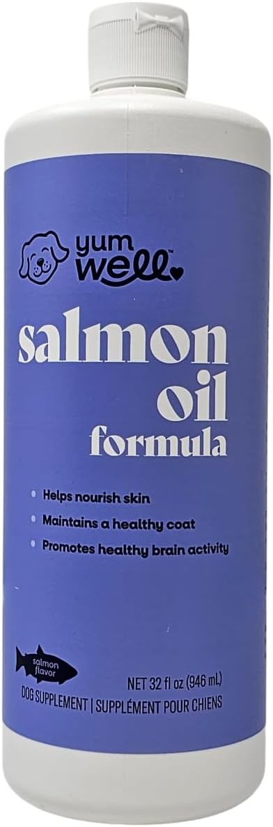 Skin and Coat Salmon Oil for Dogs, 946 ml – Sourced from Wild Fish Oil: The oil comes from wild-caught salmon and – Image 1