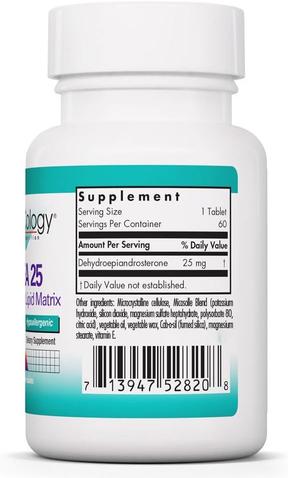 NutriCology DHEA 25 mg – Micronized Lipid Matrix Tablets (60 Tablets) - görsel 2