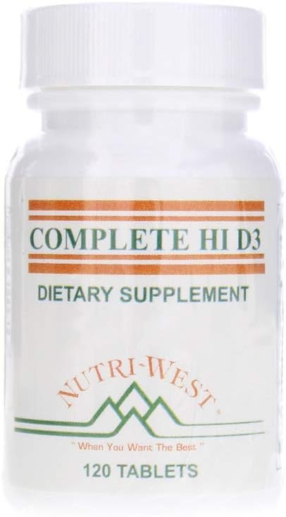 Nutri-West Hi D3 5000 IU Vitamin D3 Supplement - 120 Tablets - görsel 1