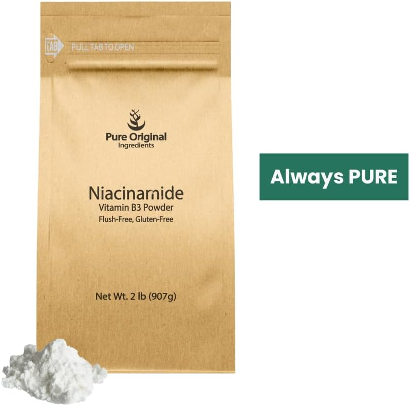 Pure Original Ingredients Niacinamide (2 lb) - Flush-Free Vitamin B3 Powder - görsel 3