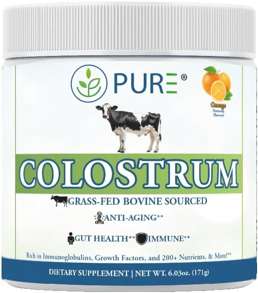 PURE® Grass-Fed Colostrum Powder – 90 Servings – Gut Health & Vitality Support - görsel 1