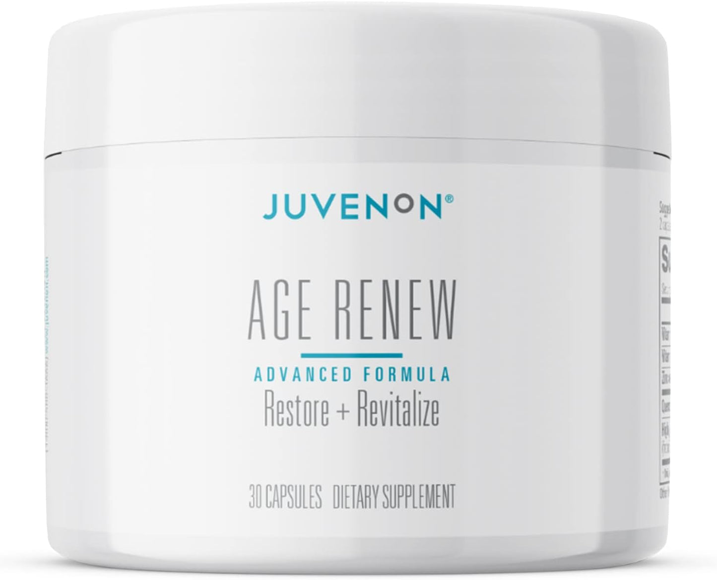 Juvenon AgeRenew Beta Glucan - Anti-Ageing & Immune Support with Zinc, Quercetin, Vitamins C & D - görsel 1