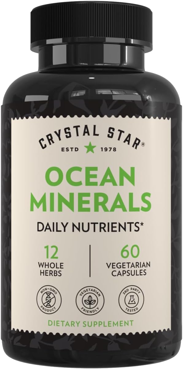 Crystal Star Ocean Minerals Supplement – Herbal Blend for Bone and Collagen Support (60 Capsules) - görsel 1