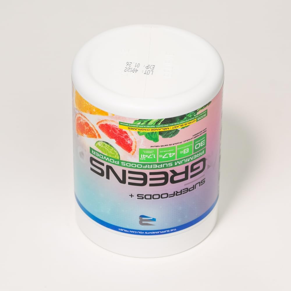 Believe Supplements Superfoods+Greens - Superfood Blend with 50+ Fruits & Veggies, Citrus Blast, 30 Servings - görsel 9