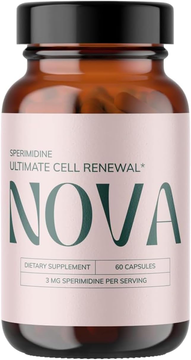 Nova Ultimate Cell Renewal Spermidine Supplement with Organic Wheat Germ, Zinc & Thiamine (60 Capsules) - görsel 1