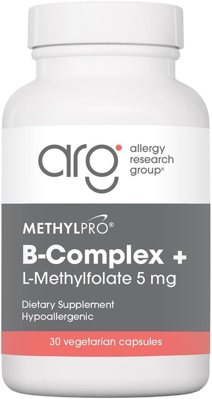 MethylPro B Complex + L-Methylfolate 5 mg – Bio-available Methylated Vitamin Blend – Supports Energy and Stress – Vegetarian & Hypoallergenic – 30 Servings – 30 Capsules