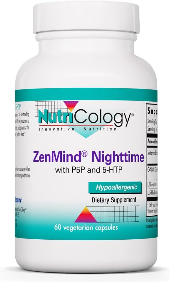 Nutricology ZenMind Night-time - GABA & L-Theanine Supplement for Relaxation and Sleep Support - görsel 1
