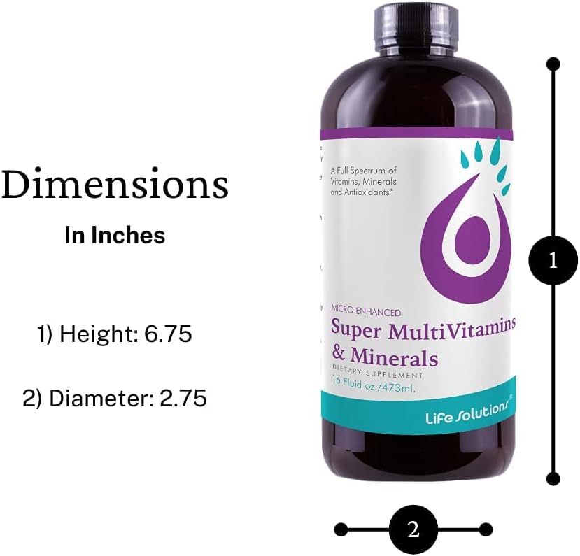 Liquid Super Multivitamin and Minerals - Premium Liquid Vitamins for Enhanced Absorption - Daily Liquid Multivitamin Supplement for Optimal Health and Wellness - 16 oz - görsel 2