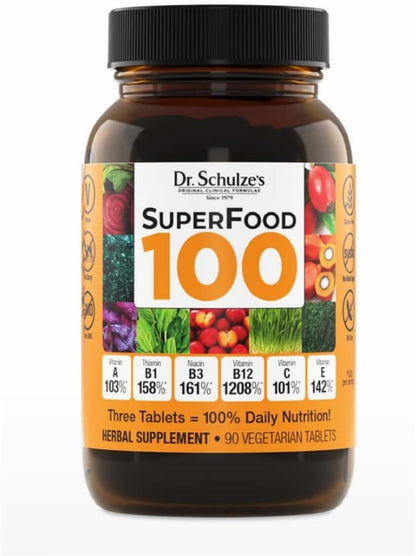 Dr. Schulze's SuperFood 100 - Everyday Superfood Supplement - 270 Tablets