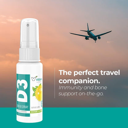 Vegan Life Nutrition Vitamin D3 5000 IU Spray with K2, 24 ml