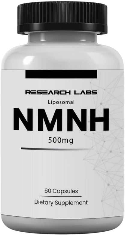 Research Labs Liposomal NMNH 500mg Per Serving, 60 Capsules – NAD+ Booster for Anti-Ageing