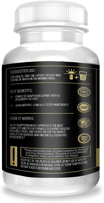 ACTIF Adaptogen Mega Support – 14 Advanced Factors for Energy, Clarity & Daily Wellness
