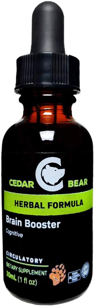 Cedar Bear Brain Booster Liquid Herbal Supplement – Memory and Vitality Support, 30 ml - görsel 1