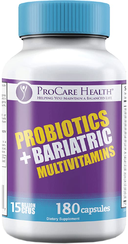 ProCare Health Bariatric Multivitamin + Probiotics | 45mg Iron | 180 Count | 3 Month Supply - görsel 1
