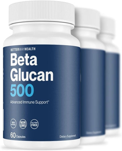 Better Way Health Advanced Immune Readiness Beta Glucan 500 – 500mg, 60 Capsules