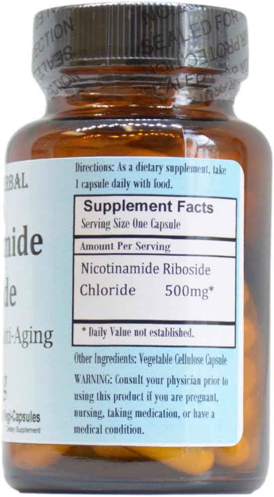 Barlowe's Herbal Elixirs Nicotinamide Riboside 500mg - NAD+ Precursor - 60 Capsules - görsel 2