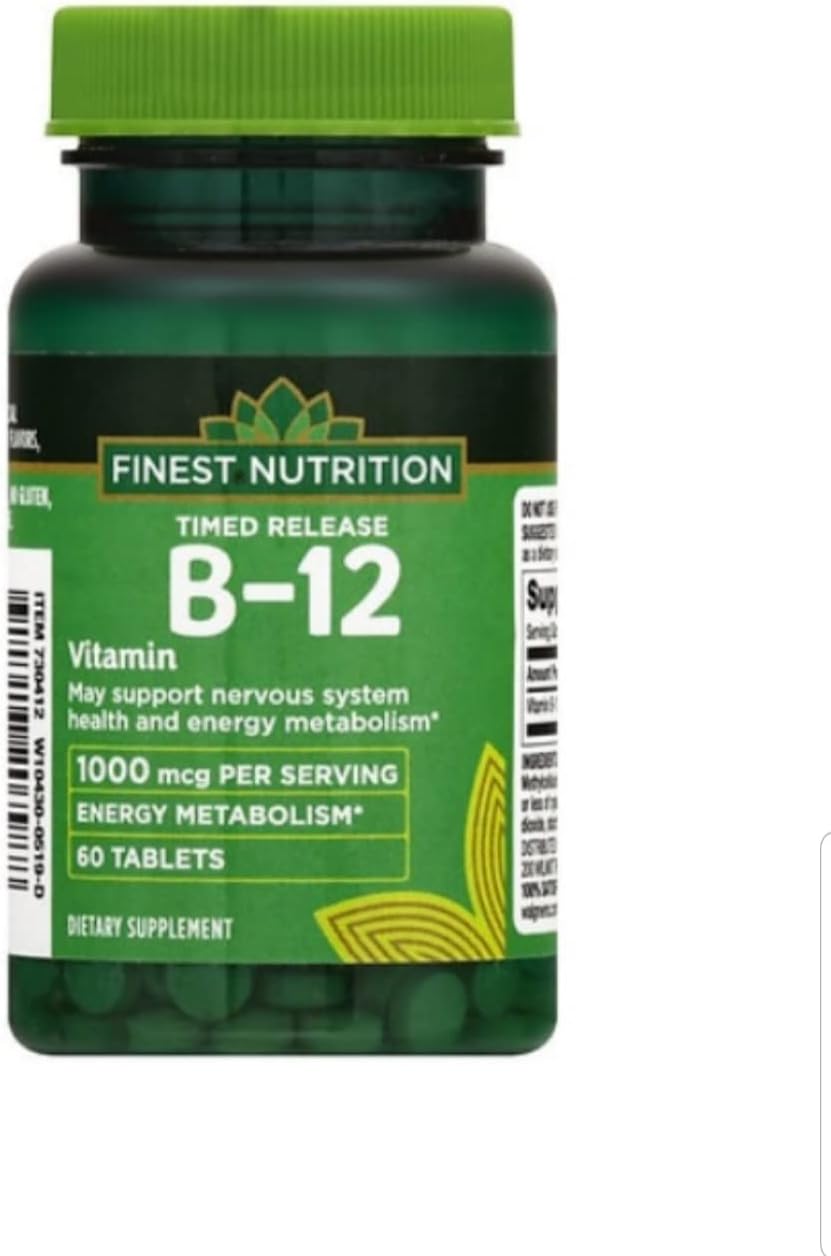Finest Nutrition B-12 1000mcg 60 Tablets - görsel 1