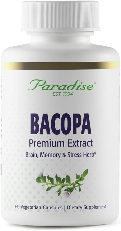 Paradise Herbs Bacopa Extract, 60 Capsules