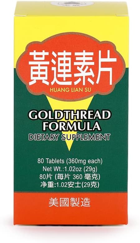 Goldthread Formula - Herbal Digestive Supplement 360mg 80 Tablets - görsel 1