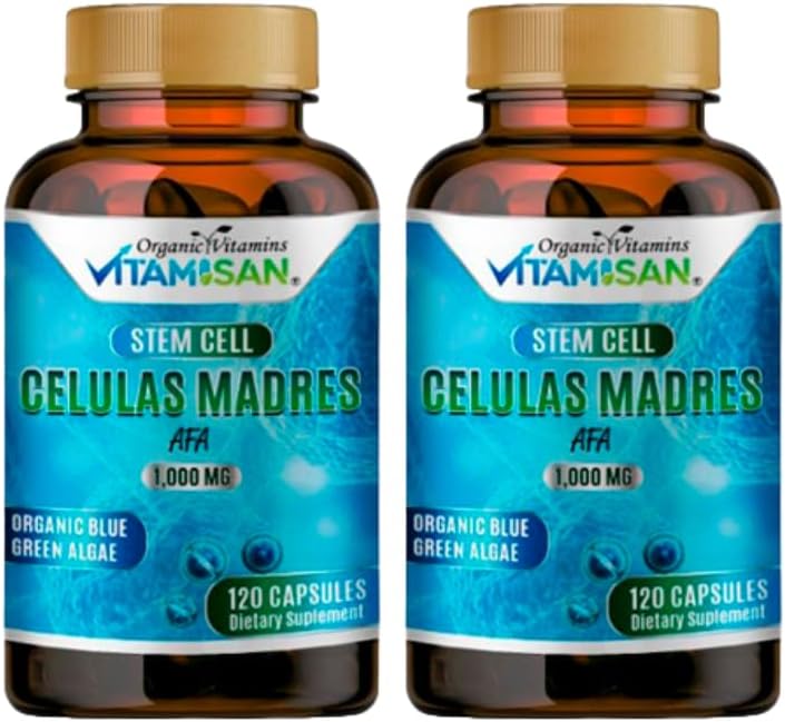 CELULAS MADRES, Stem Cell Capsules, 2 Pack, 1000 mg, 240 Count, Organic Blue Green Algae - görsel 1