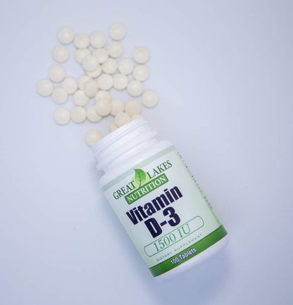 Vitamin D3, Vegan Vitamin D Supplement for Men & Women, 1500IU, 100 Easy-to-Swallow Capsules