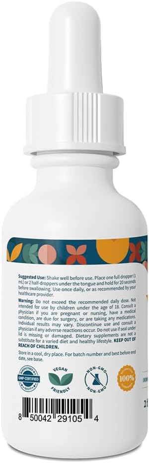 Pattern Wellness Vitamin B12 5000 μg Sublingual Drops – Methylcobalamin – Vegan Citrus - görsel 2