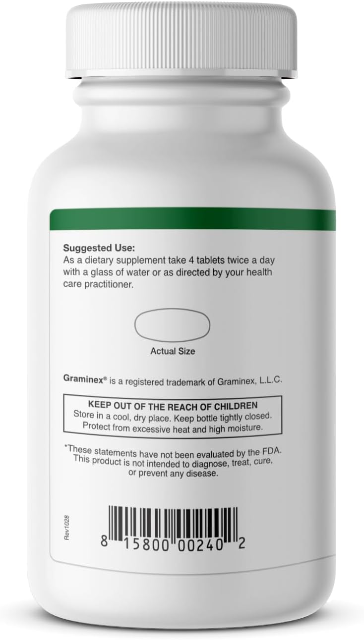 Graminex Barley Grass Tablets – Energy Boosting Greens Nutritional Supplement – 240 Tablets - görsel 3